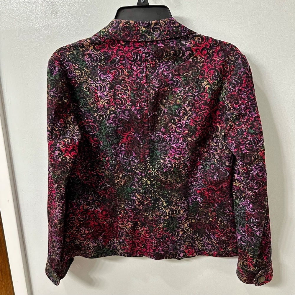 Christopher & Banks Stretch Denim Style Crop Jacket Sz. Small EUC Pit-Pit 18.5" - Picture 5 of 12